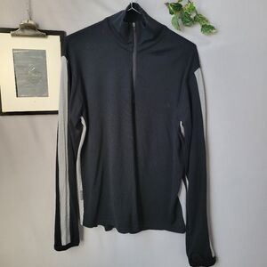 Ice Breaker Men's Bodyfit Merino 260 Half Zip Thermal Crew Top Black L